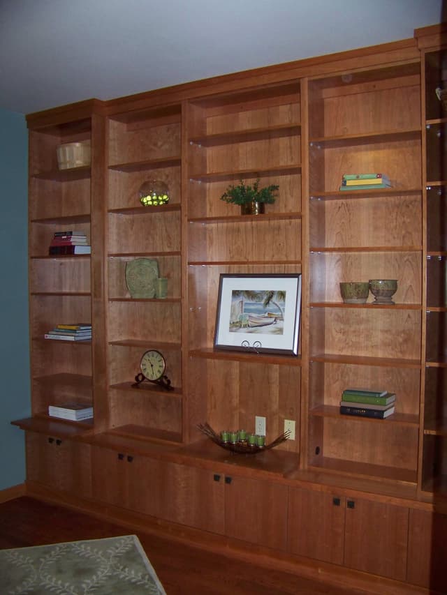 Cherry Built In Bookcase