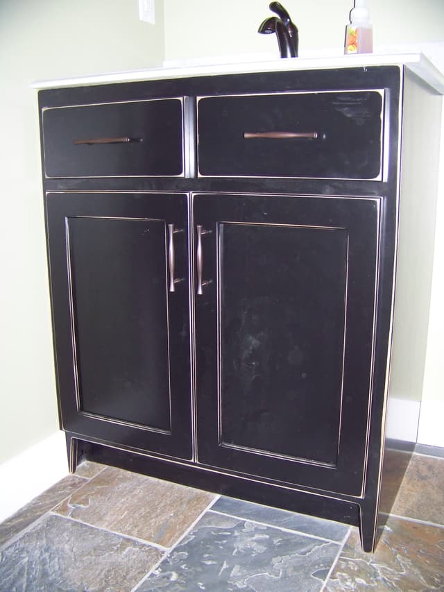 Distressed Black Vanity