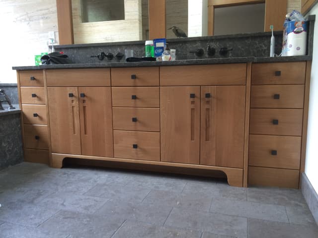 Large bathroom vanity
